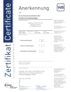 2020-03_1 Zertifikat_Zausinger VdS 3403_Anerken...eldeanlagen _gültig bis 24.03.2024